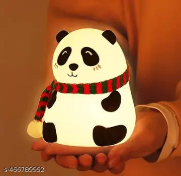 FASTIC Cute Panda,USB Rechargeable, 7-Colors Changing Light, Room Decor Night Lamp (White)
